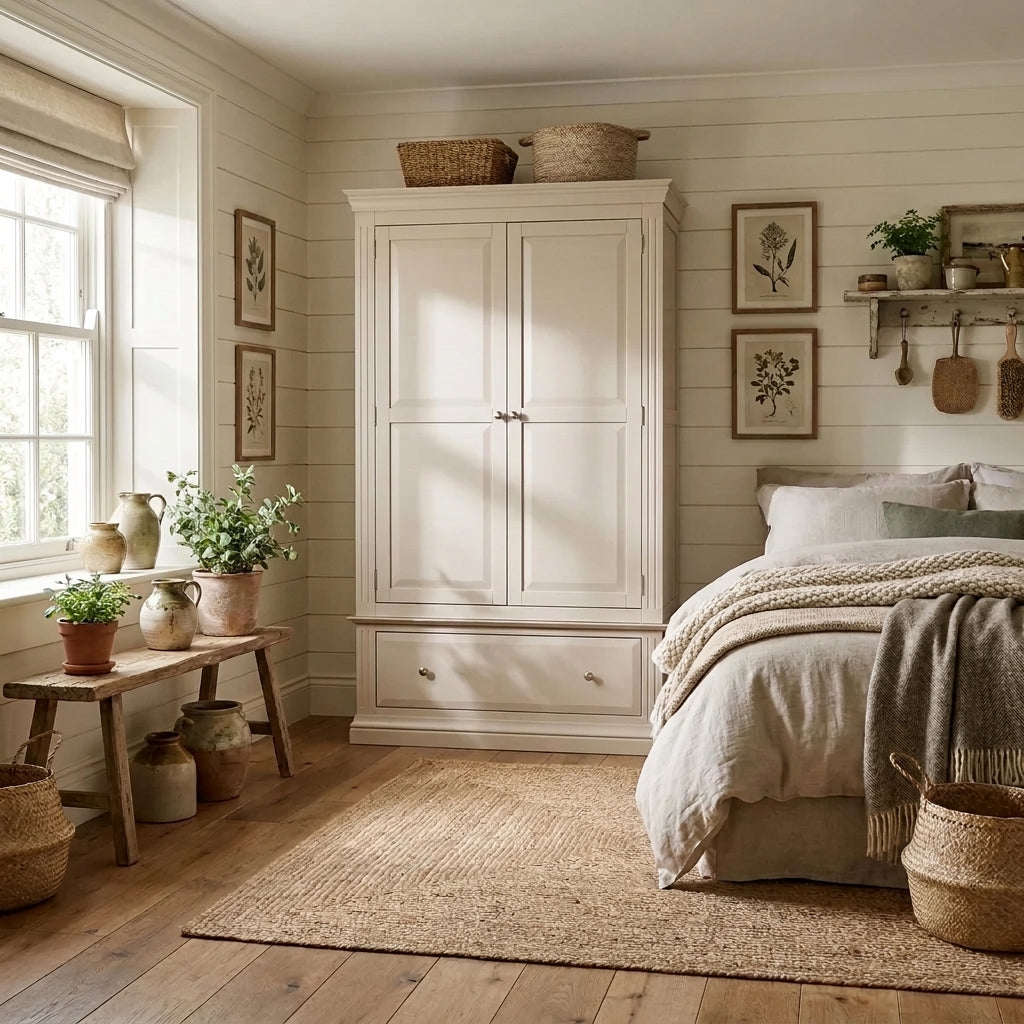 Ariana wardrobe in a rustic bedroom