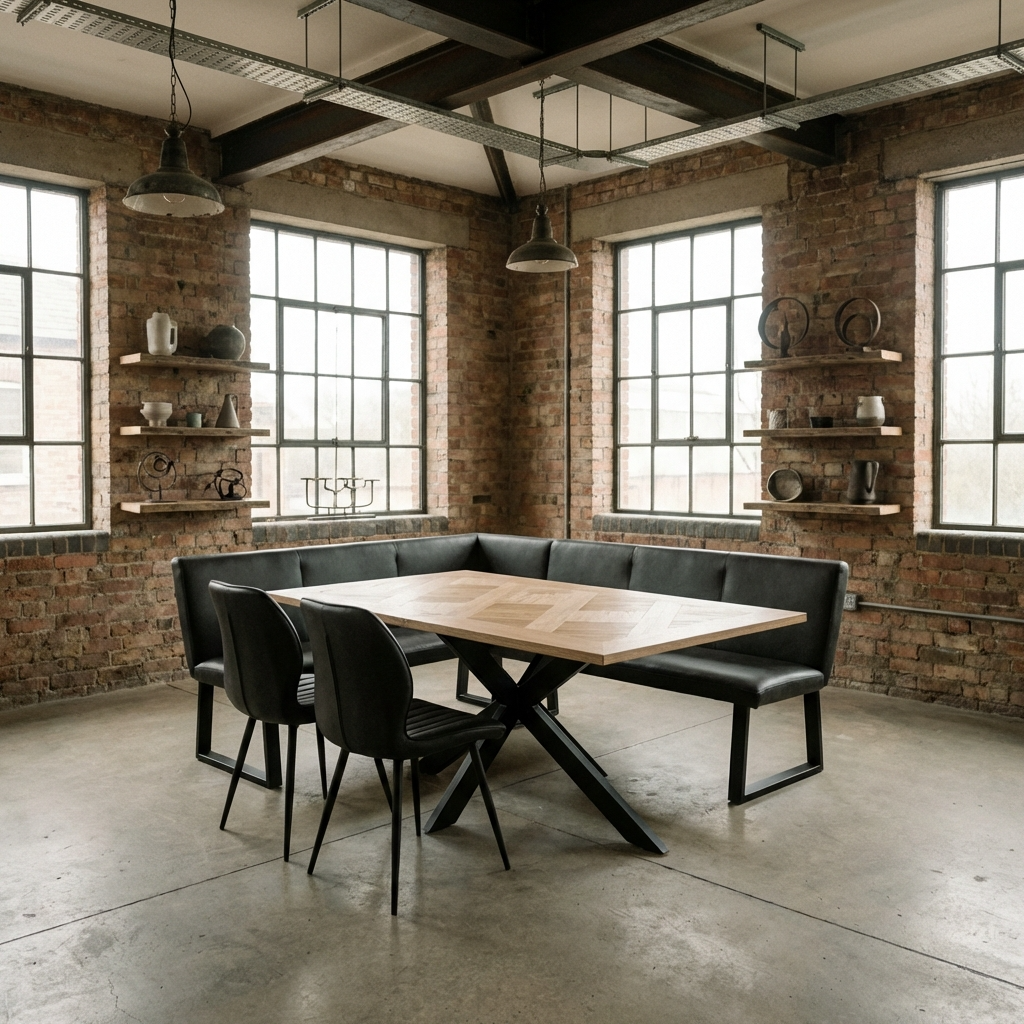 Moore Dining Set with Corner Bench