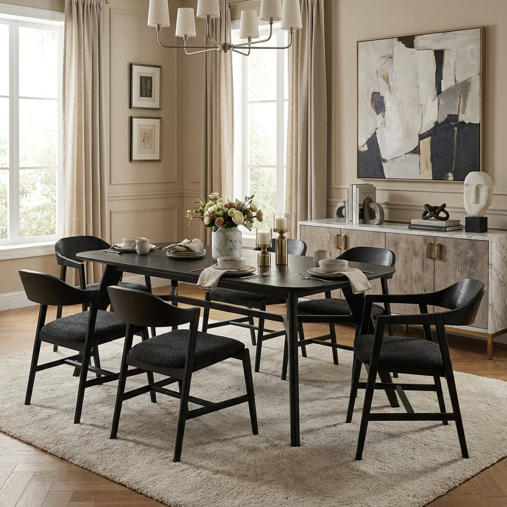 Scandi Black Dining Set