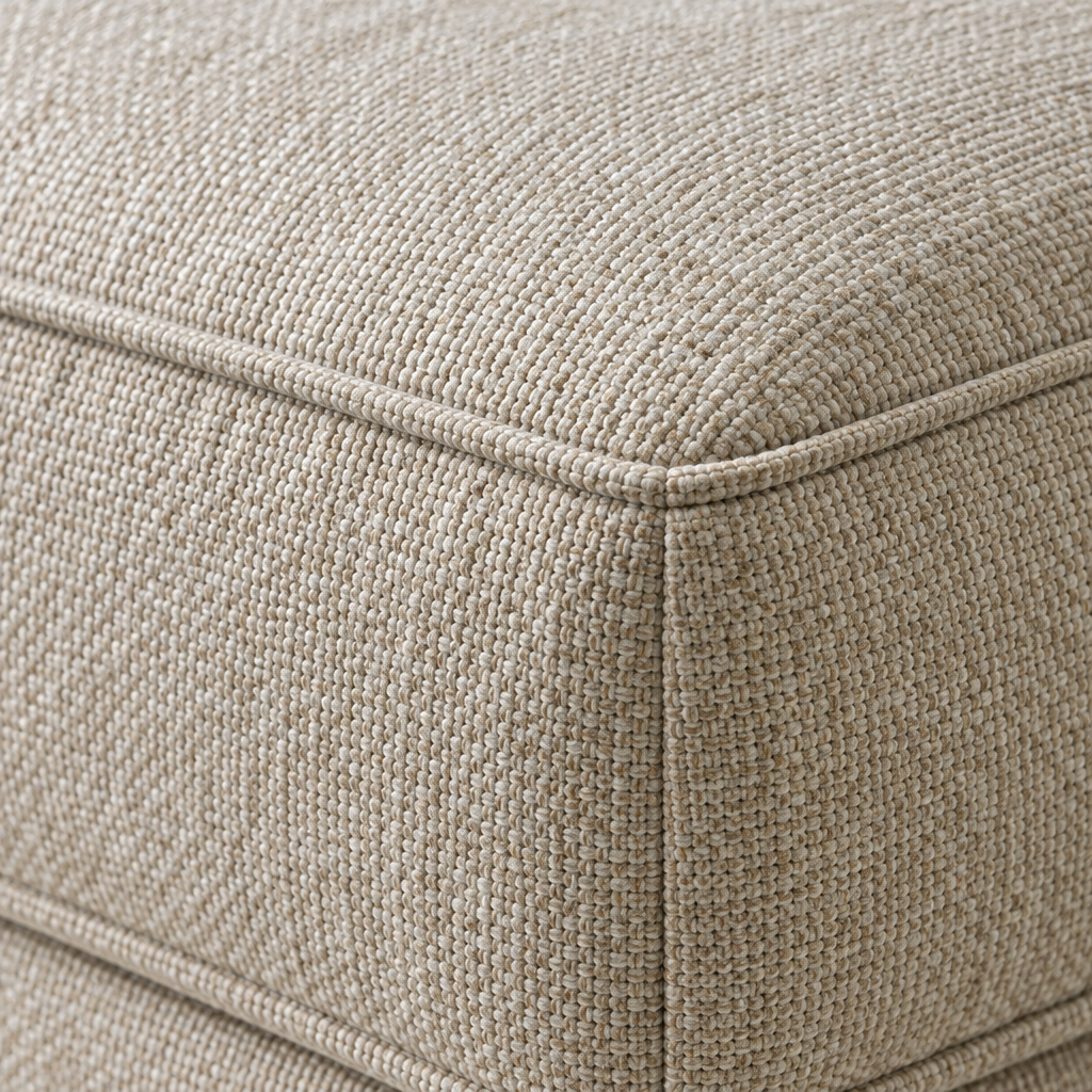 Thor chaise sofa bed woven fabric and seam detail
