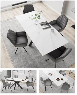 Aramis dining table with chairs in a modern interior setting