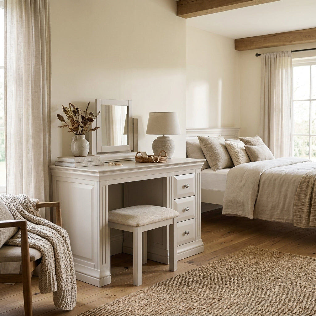 Ariana dressing set in a rustic bedroom
