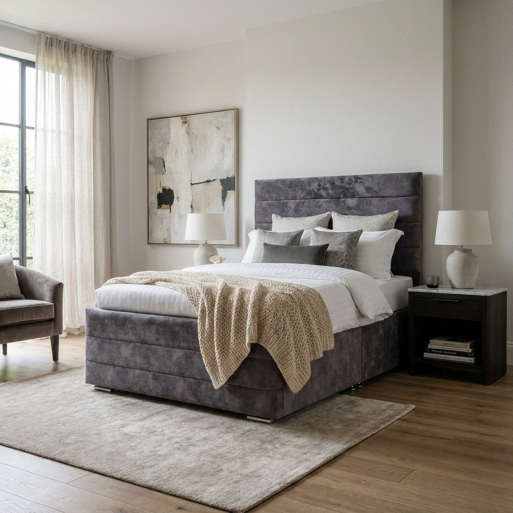 Sorrento bedframe in a transitional bedroom