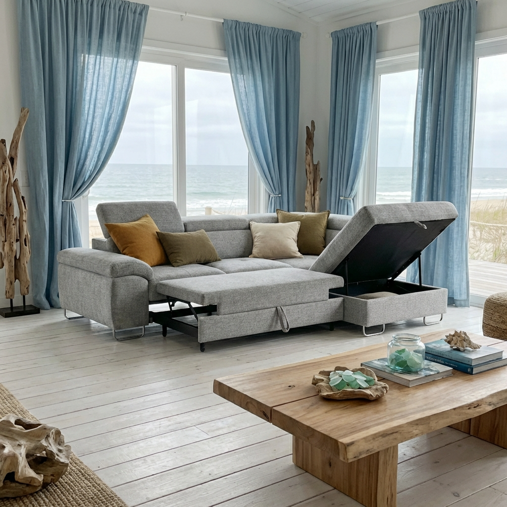 Bari Corner Sofa Bed with Storage