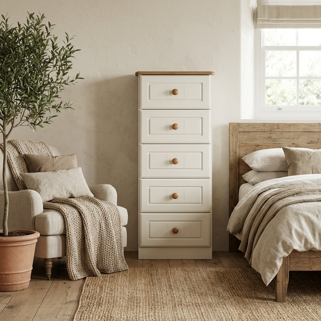 Aurora 5 Drawer Bedside