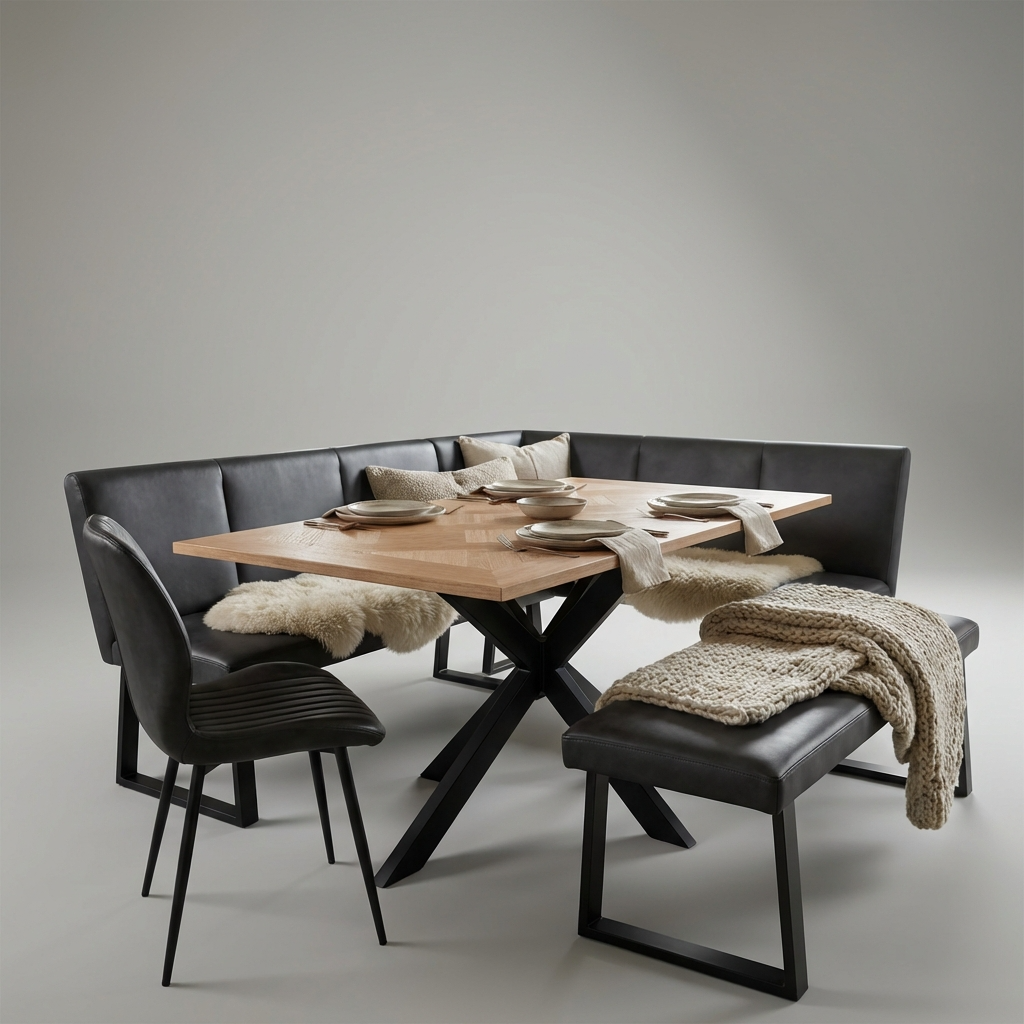 Moore Dining Set with Corner Bench