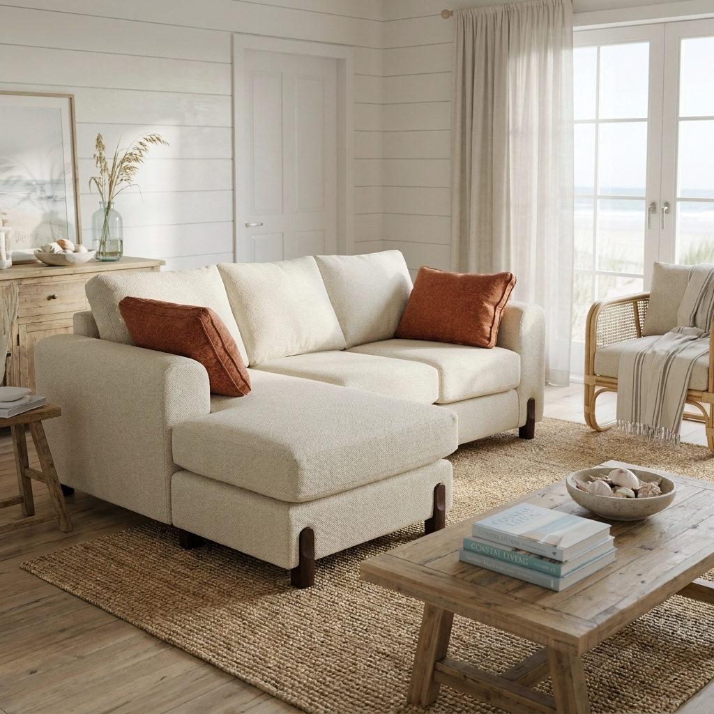 Westport lounger suite in a coastal living room