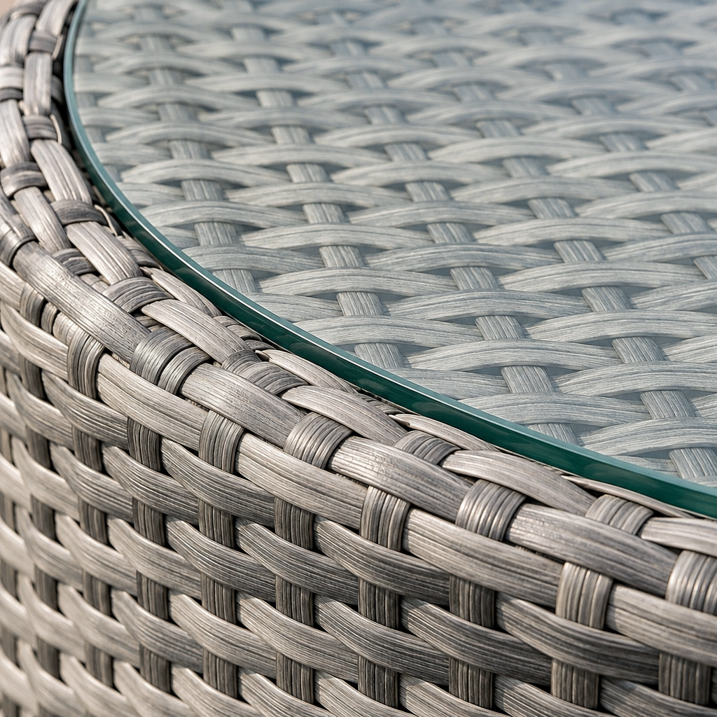 Madrid garden set rattan weave detail