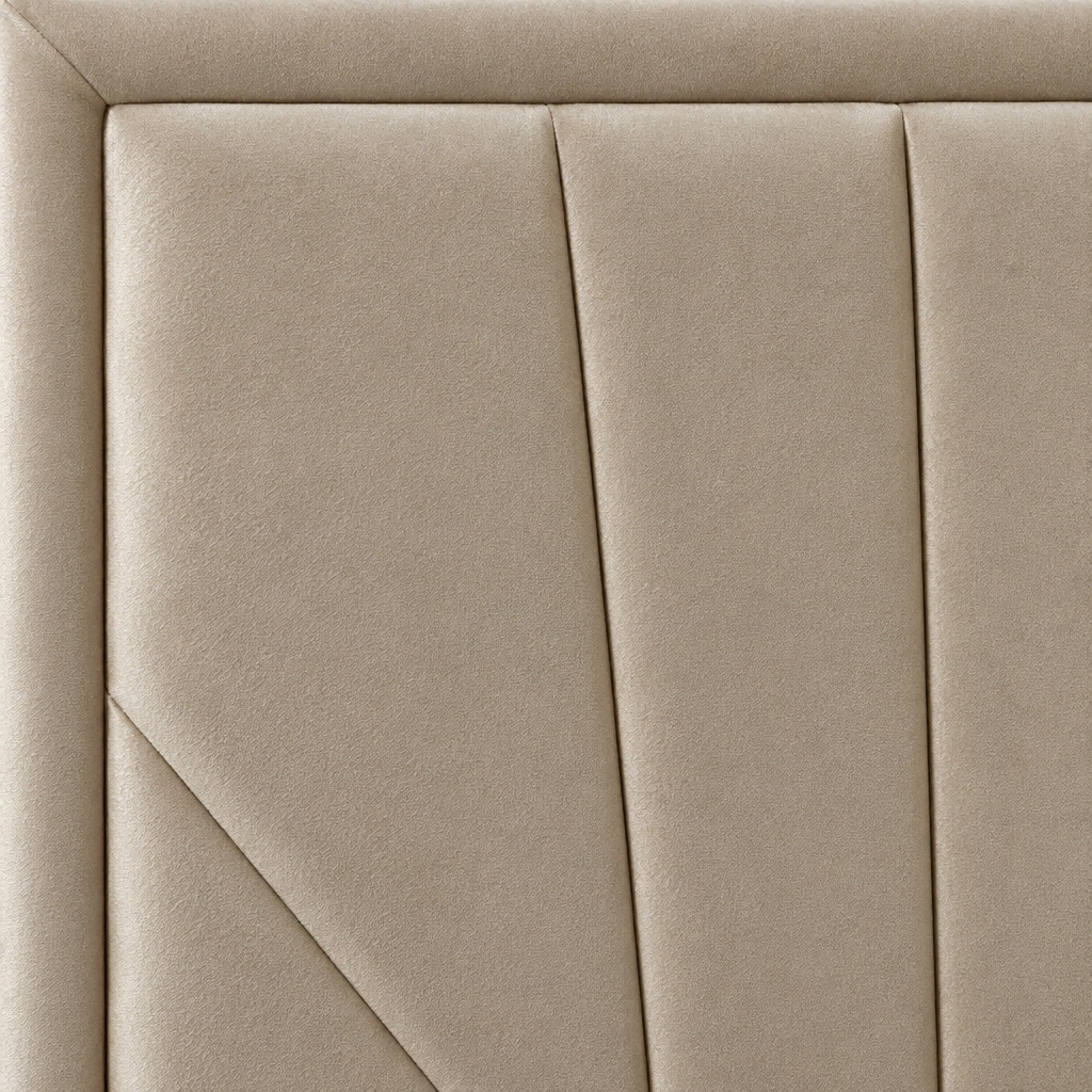 Plaza bedframe channelled headboard detail